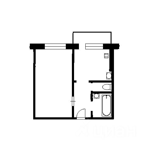 Планировка этой квартиры по данным Циан