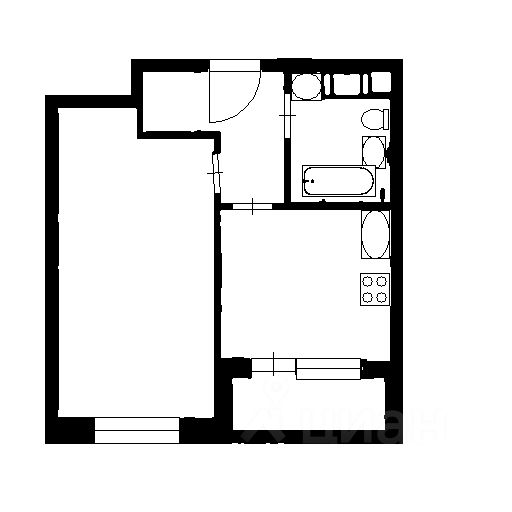 Планировка этой квартиры по данным Циан