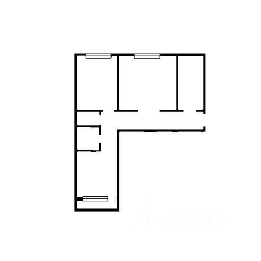Планировка этой квартиры по данным Циан