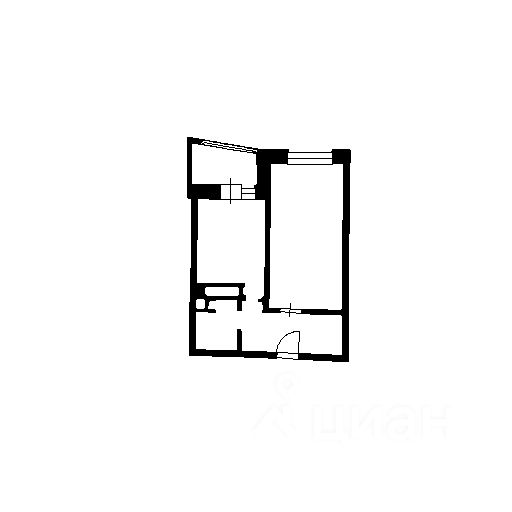 Планировка этой квартиры по данным Циан
