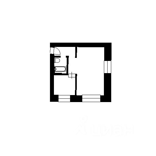 Планировка этой квартиры по данным Циан