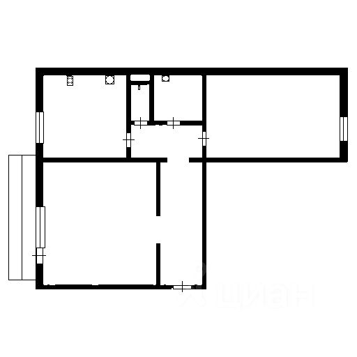 Планировка этой квартиры по данным Циан