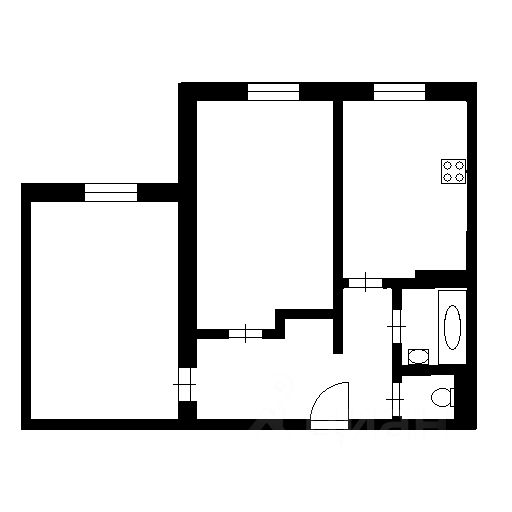 Планировка этой квартиры по данным Циан