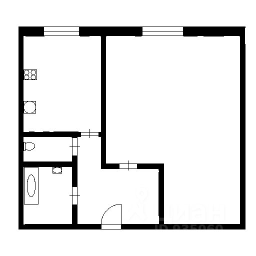 Планировка этой квартиры по данным Циан