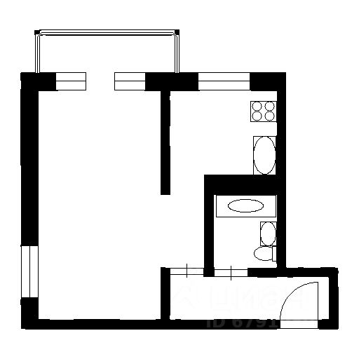 Планировка этой квартиры по данным Циан
