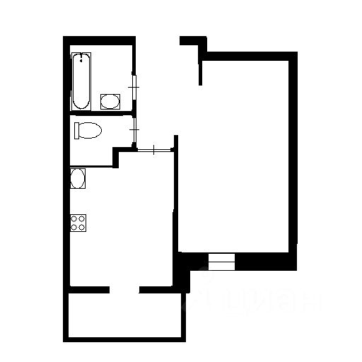 Планировка этой квартиры по данным Циан