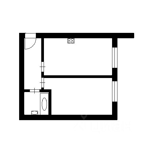 Планировка этой квартиры по данным Циан