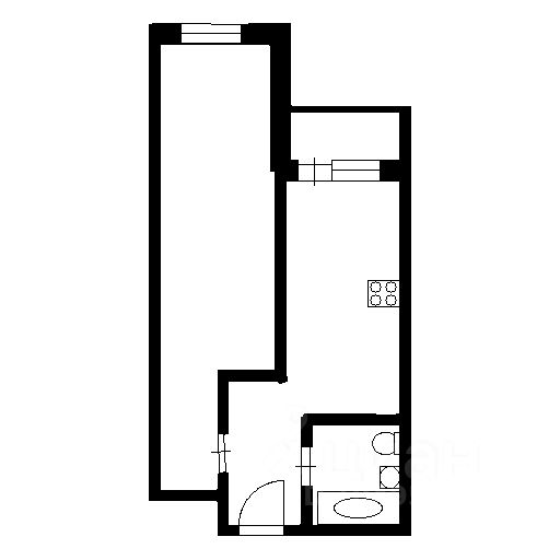 Планировка этой квартиры по данным Циан