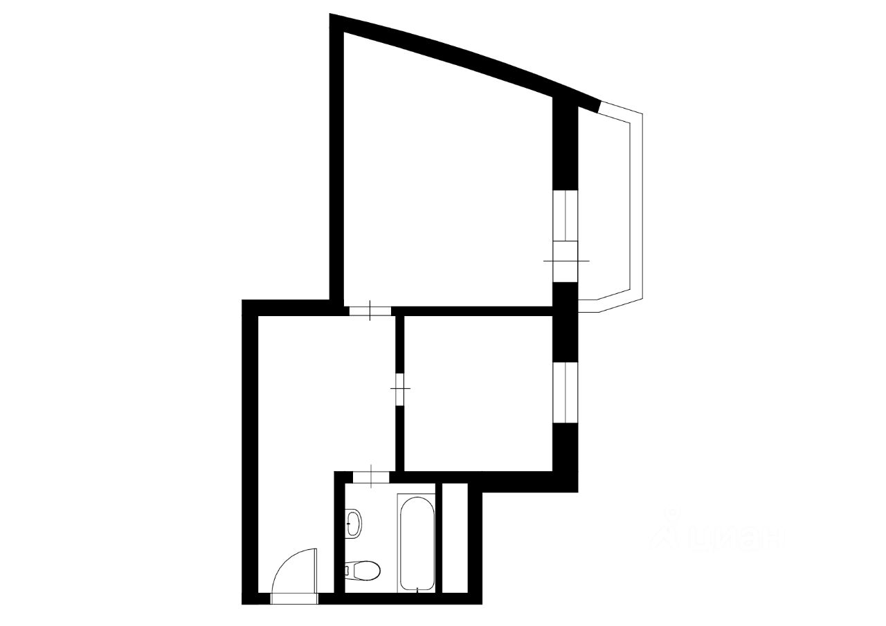 Планировка этой квартиры по данным Циан