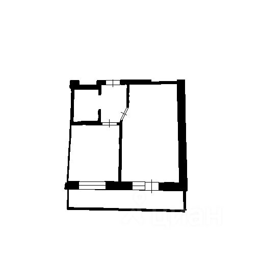 Планировка этой квартиры по данным Циан