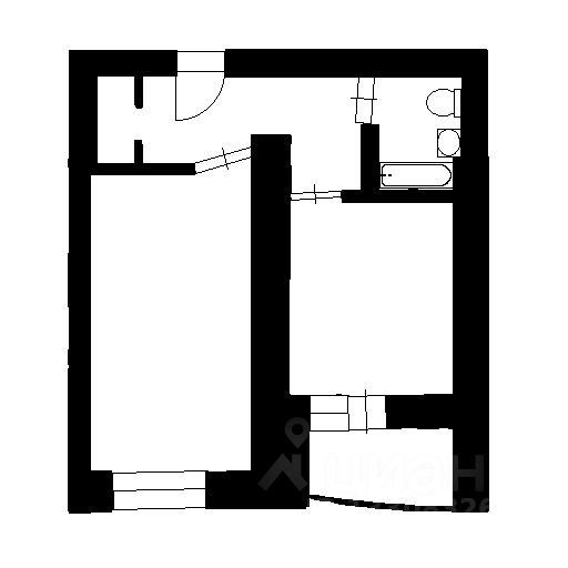 Планировка этой квартиры по данным Циан