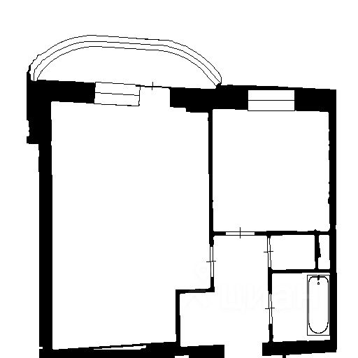 Планировка этой квартиры по данным Циан