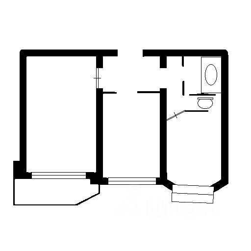 Планировка этой квартиры по данным Циан