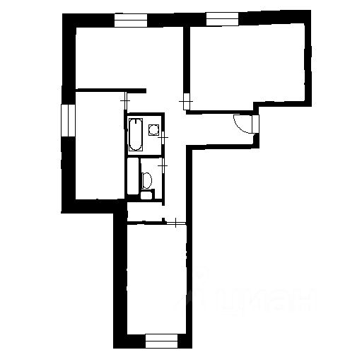 Планировка этой квартиры по данным Циан