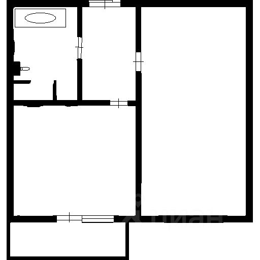 Планировка этой квартиры по данным Циан