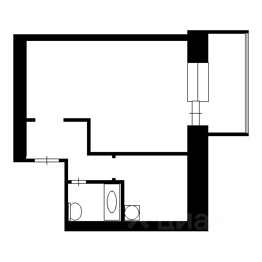 Планировка этой квартиры по данным Циан