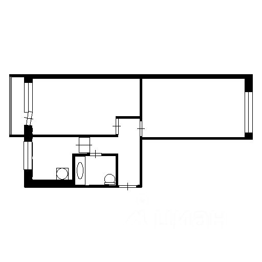 Планировка этой квартиры по данным Циан