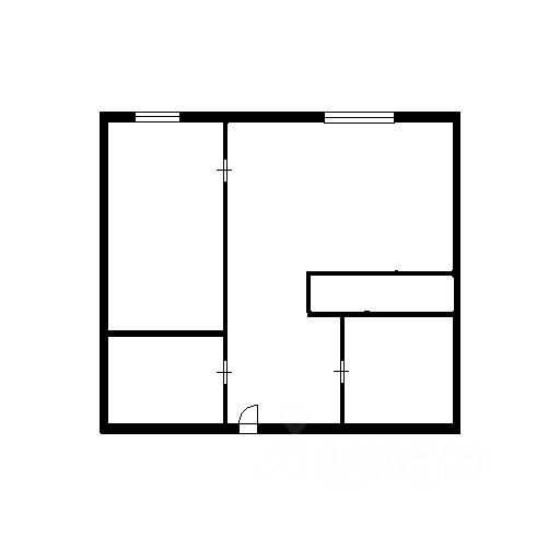 Планировка этой квартиры по данным Циан