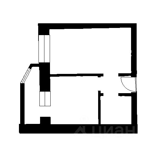 Планировка этой квартиры по данным Циан