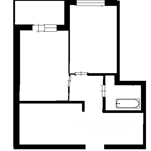Планировка этой квартиры по данным Циан
