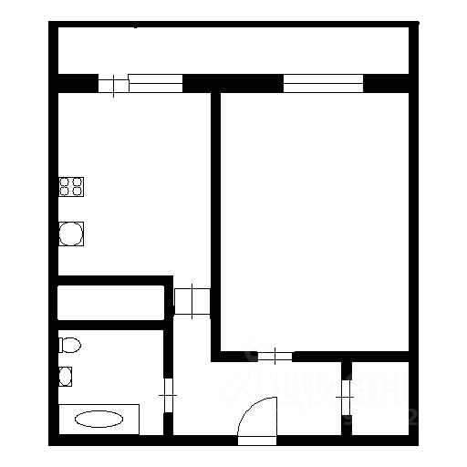 Планировка этой квартиры по данным Циан