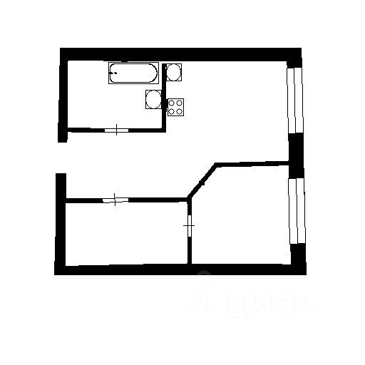 Планировка этой квартиры по данным Циан