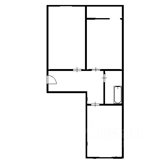Планировка этой квартиры по данным Циан