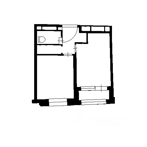 Планировка этой квартиры по данным Циан