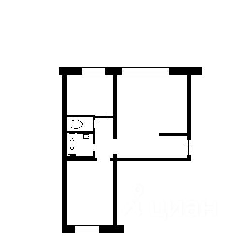 Планировка этой квартиры по данным Циан