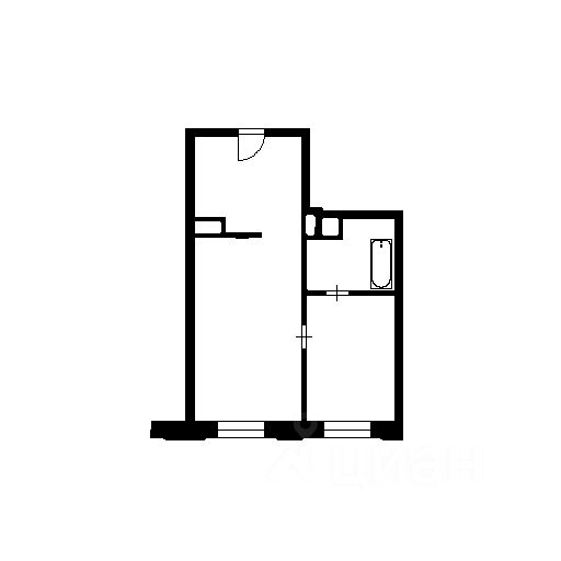 Планировка этой квартиры по данным Циан