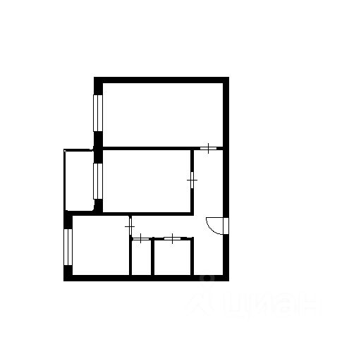 Планировка этой квартиры по данным Циан