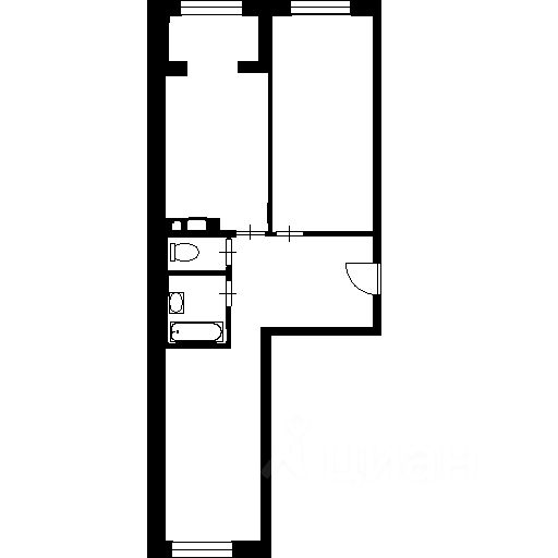 Планировка этой квартиры по данным Циан