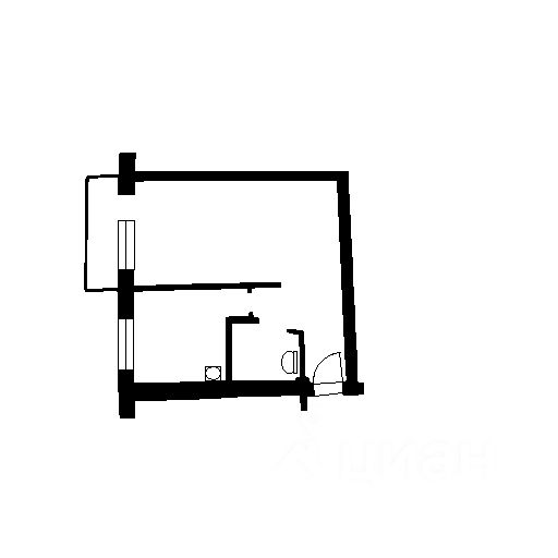 Планировка этой квартиры по данным Циан