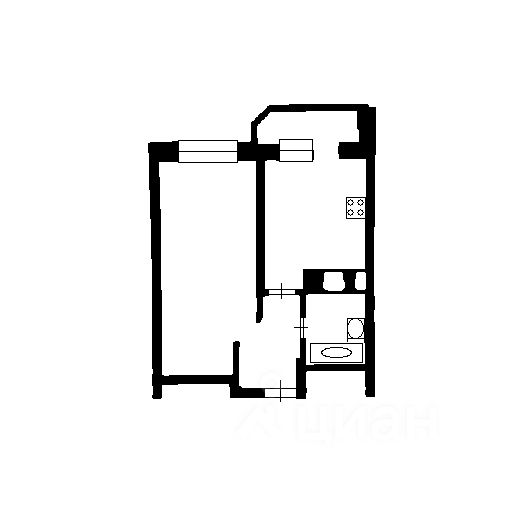 Планировка этой квартиры по данным Циан