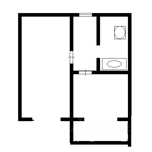 Планировка этой квартиры по данным Циан