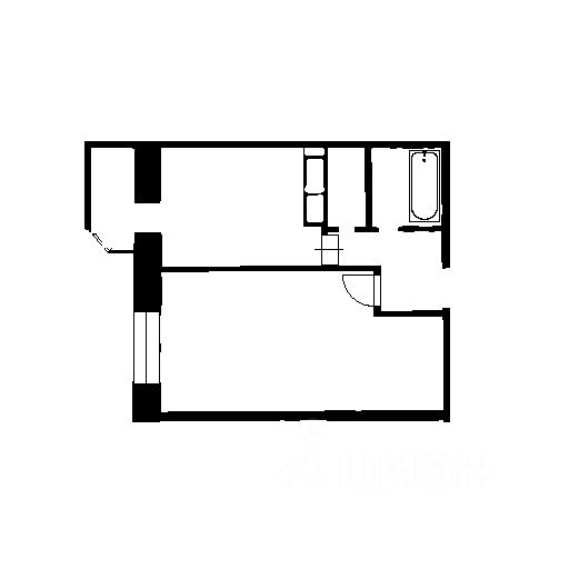 Планировка этой квартиры по данным Циан