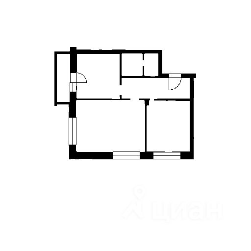 Планировка этой квартиры по данным Циан