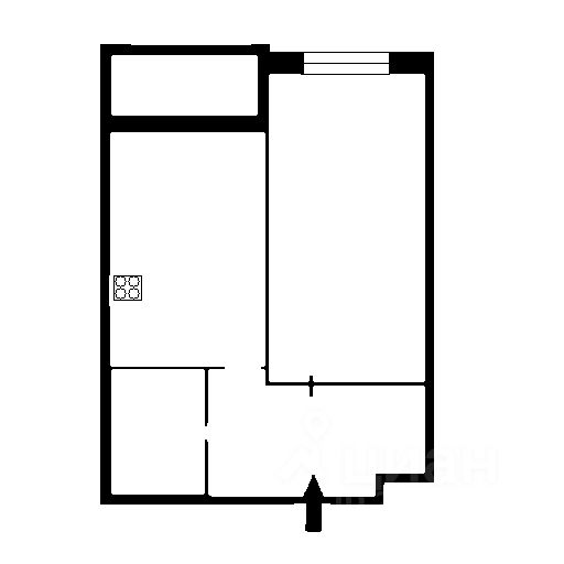 Планировка этой квартиры по данным Циан