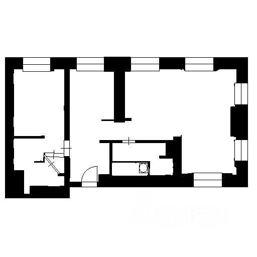 Планировка этой квартиры по данным Циан