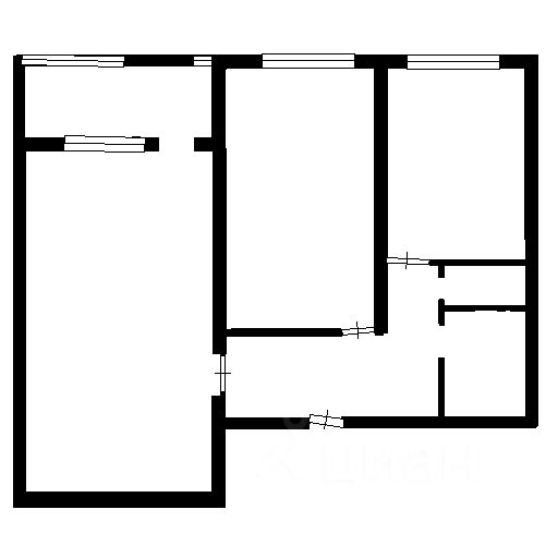 Планировка этой квартиры по данным Циан
