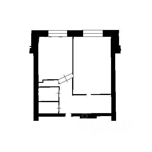 Планировка этой квартиры по данным Циан