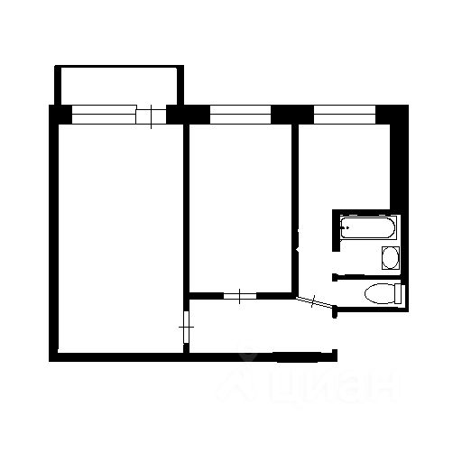 Планировка этой квартиры по данным Циан
