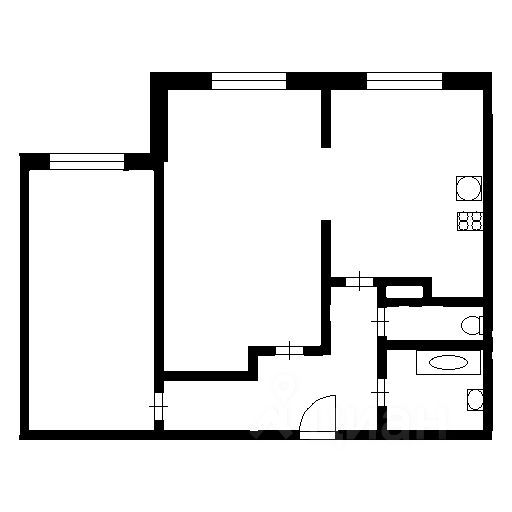 Планировка этой квартиры по данным Циан