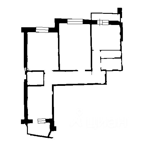 Планировка этой квартиры по данным Циан