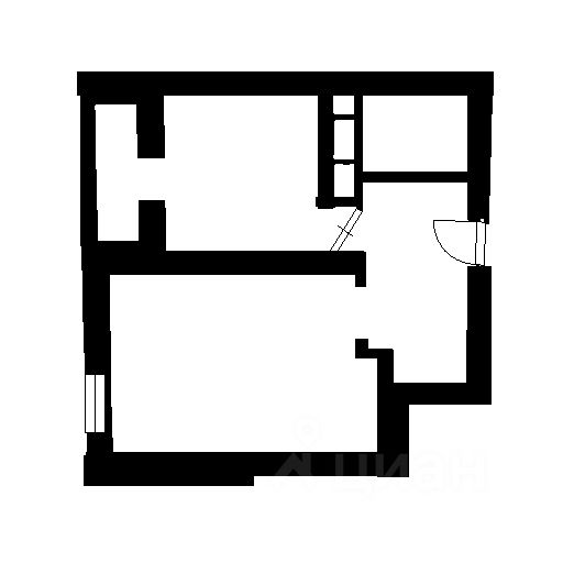 Планировка этой квартиры по данным Циан