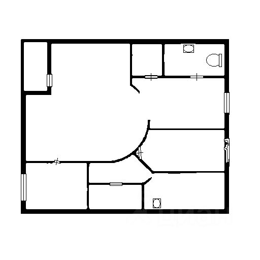 Планировка этой квартиры по данным Циан