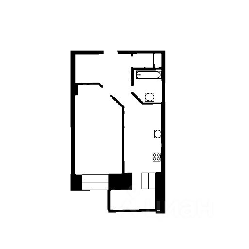 Планировка этой квартиры по данным Циан