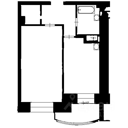 Планировка этой квартиры по данным Циан