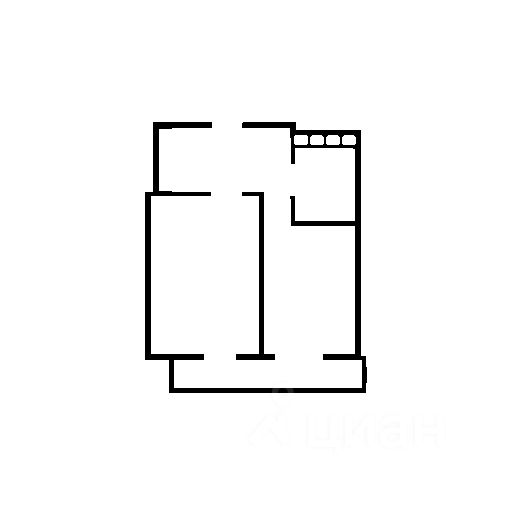 Планировка этой квартиры по данным Циан
