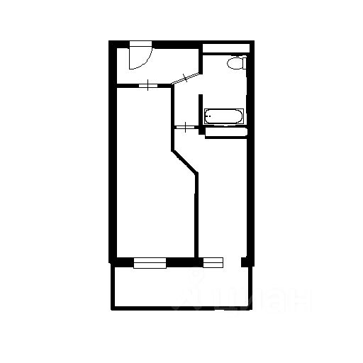 Планировка этой квартиры по данным Циан